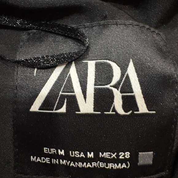 Zara Elegant leopard downfilled coat with leather belt size Med - Picture 3 of 8